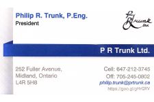 Logo for Philip R. Trunk, P.Eng. Logo for Philip R. Trunk, P.Eng.